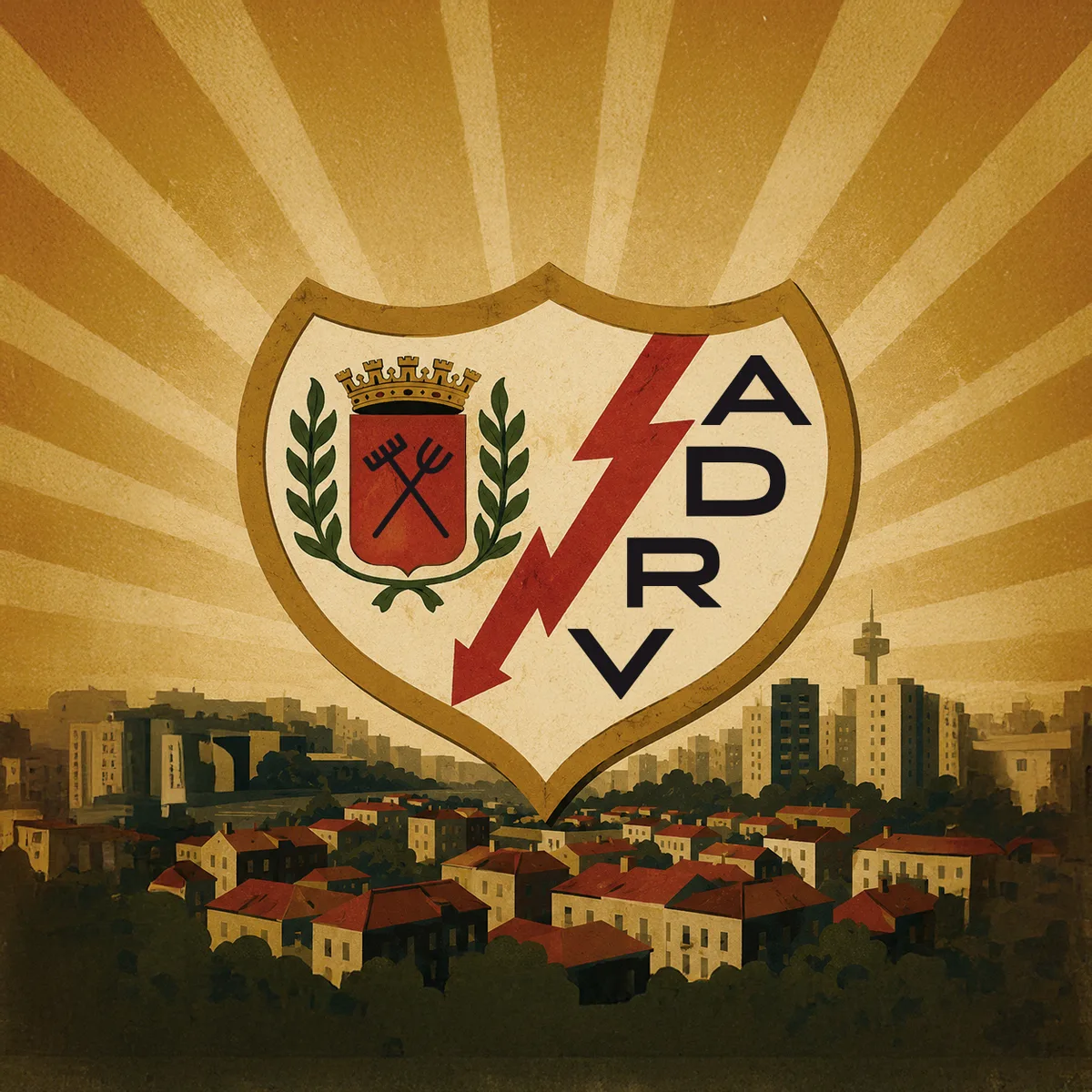 El significado heráldico del escudo del Rayo Vallecano